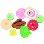 Pålägg, Grönsaker och Korv i Trä