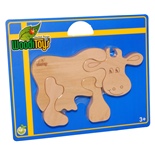 WoodiToys Träpussel 4 Bitar Ko