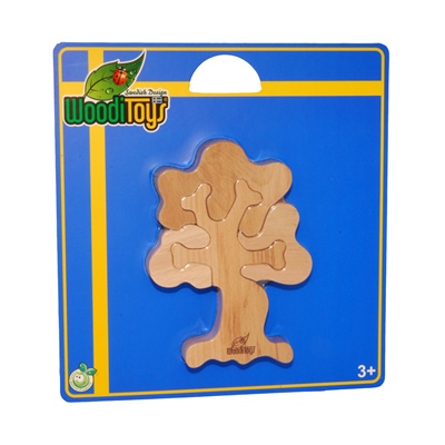 WoodiToys Träpussel 4 Bitar Träd, WP-114