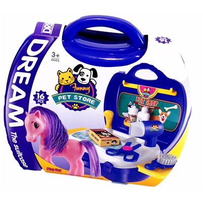 Dream the Suitcase Funny Pet Store Ponnyset i Väska, 2469