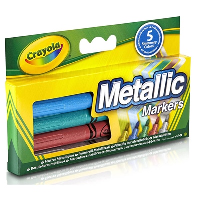Crayola Metallic Markers 5-Pack, 60018C