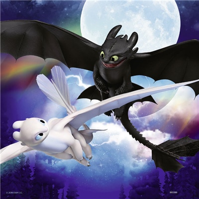 Ravensburger Pussel 3x49 Bitar How To Train Your Dragon, 080649