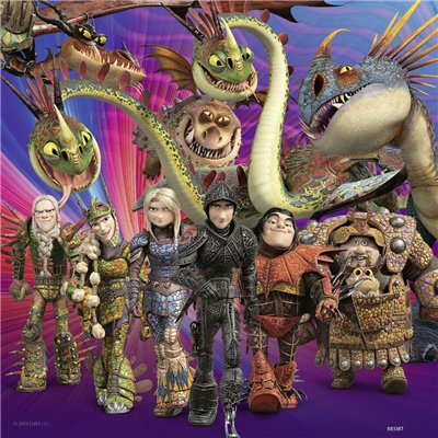 Ravensburger Pussel 3x49 Bitar How To Train Your Dragon, 080649