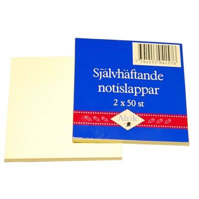 Självhäftande Notislappar 75x75 mm 100 Blad, 7391553041576