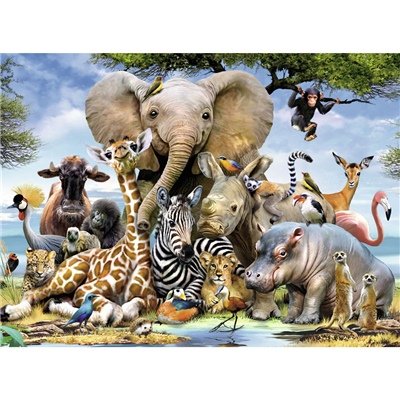 Ravensburger Pussel 300 XXL Bitar African Friends, 130757