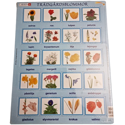 Larsen Pussel 20 Bitar Trädgårdsblommor, LL12