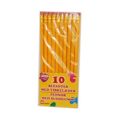 Blyertspenna med Sudd 10-pack, 32807VN
