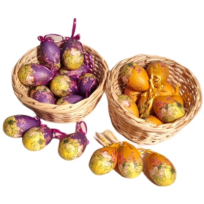 Påskkorg med Äggdekorationer 2-Pack, 7393541392660