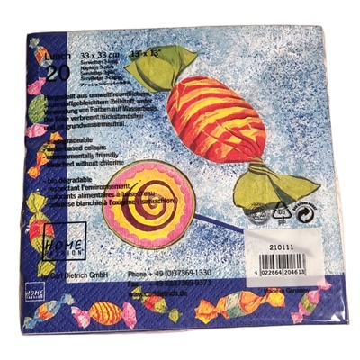 Home Fashion Lunchservett 33x33 cm 20-Pack Sötsaker, 210111