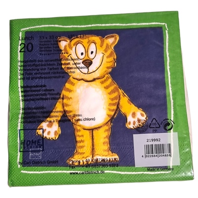 Home Fashion Lunchservett 33x33 cm 20-Pack Tiger, 219992