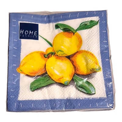 Home Fashion Lunchservett 33x33 cm 20-Pack Citroner, 219993