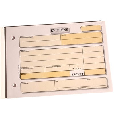 Classic Kvittensblock 50 Blad A6 L  10-Pack, 641264-10