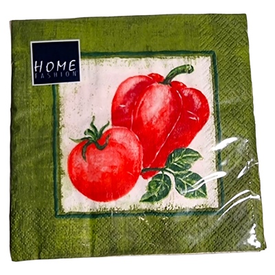 Home Fashion Lunchservett 33x33 cm 20-Pack Grönsaker, 210087