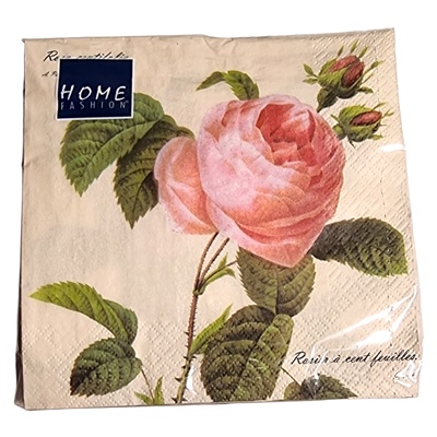 Home Fashion Lunchservett 33x33 cm 20-Pack Rosor, 210028