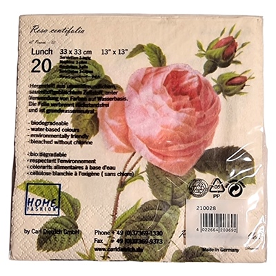 Home Fashion Lunchservett 33x33 cm 20-Pack Rosor, 210028