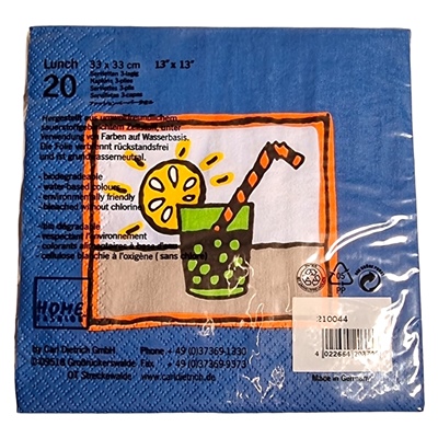 Home Fashion Lunchservett 33x33 cm 20-Pack Cool Drink, 210044