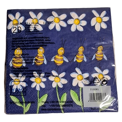 Home Fashion Lunchservett 33x33 cm 20-Pack Prästkragar, 210081