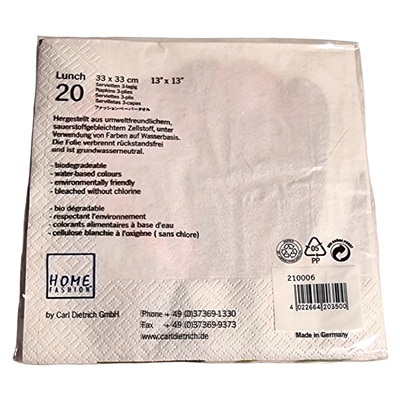 Home Fashion Lunchservett 33x33 cm 20-Pack Tulpan, 210006