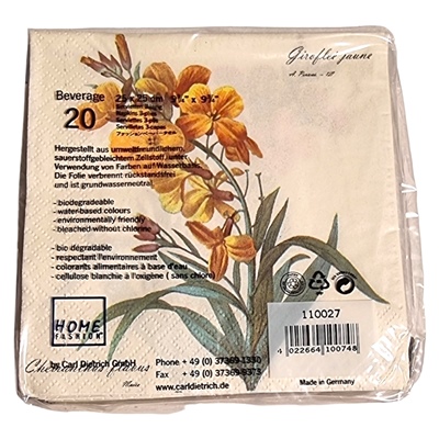 Home Fashion Servett 25x25 cm 20-Pack Wallflowers, 110027