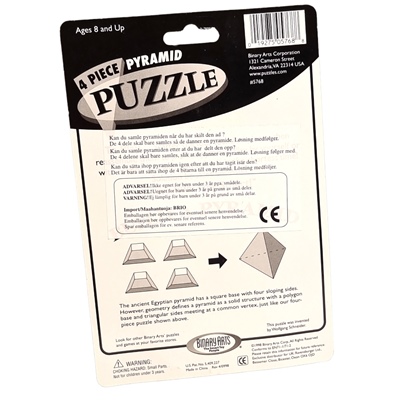 Binary Arts 4 Piece Pyramid Puzzle, #5768