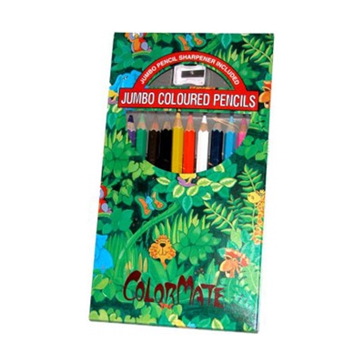 Träfärgpennor Jumbo 12-Pack, 212422SU